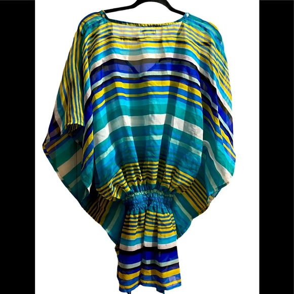 Swim Cover by Studio 36 Horizontal Stripes Sz M/L - Picture 2 of 4